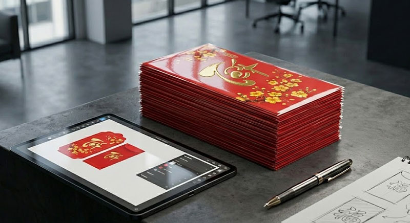 In dập nổi bao lì xì - in ấn dp