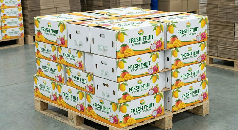 In hộp giấy đựng trái cây - in ấn dp