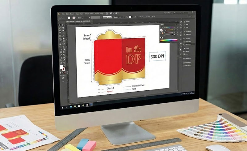 Thiết kế file in bao lì xì chuẩn - in ấn DP