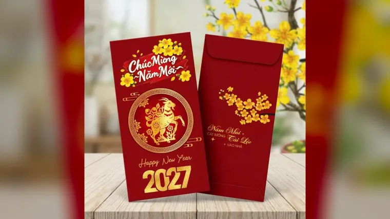 31 mẫu bao lì xì Tết 2027 Đinh Mùi theo màu sắc và chủ đề