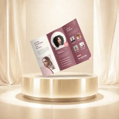 In brochure mỹ phẩm — in bao bì giấy cao cấp tại D&P, Quận 6 (Phú Lâm), TP.HCM
