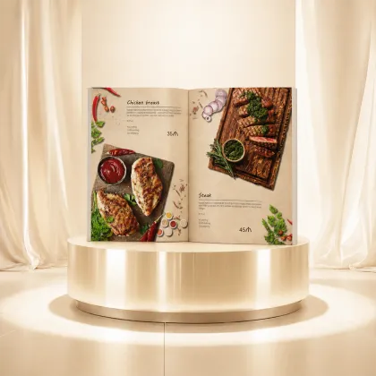 In menu nhà hàng - mẫu 1