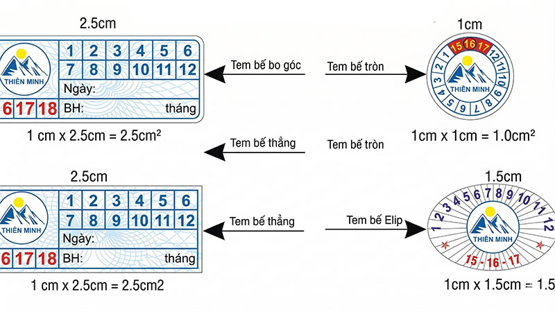 quy cách tem bảo hành