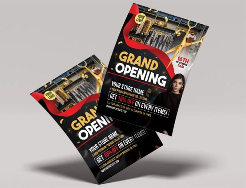 Tờ roi khai trương shop thời trang